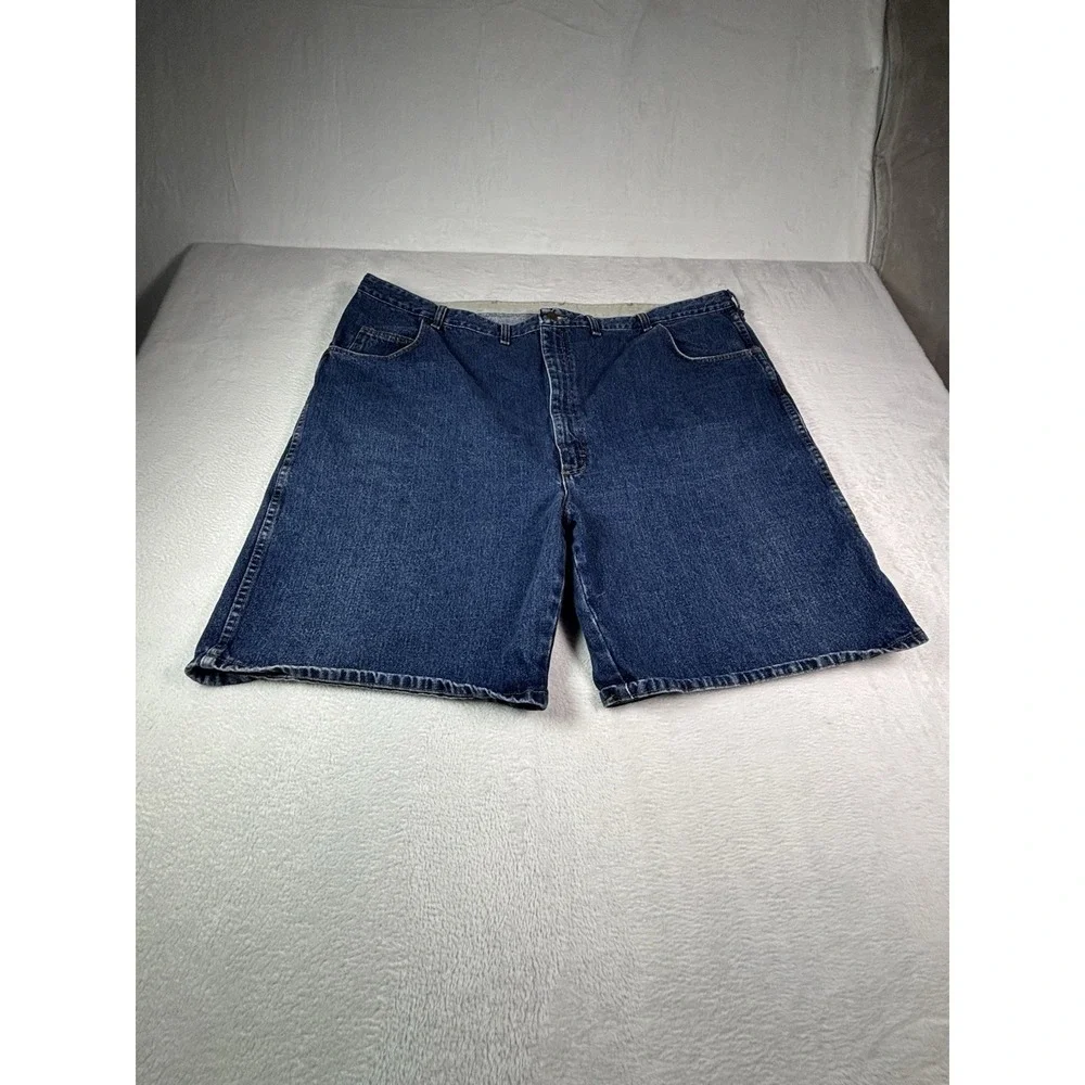 Wrangler Denim Shorts Mens 50 Carpenter Relaxed Dark Wash Blue 36505RS